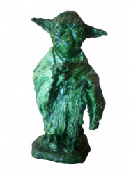 Yoda.
Escayola entintada.
30 cm de altura.